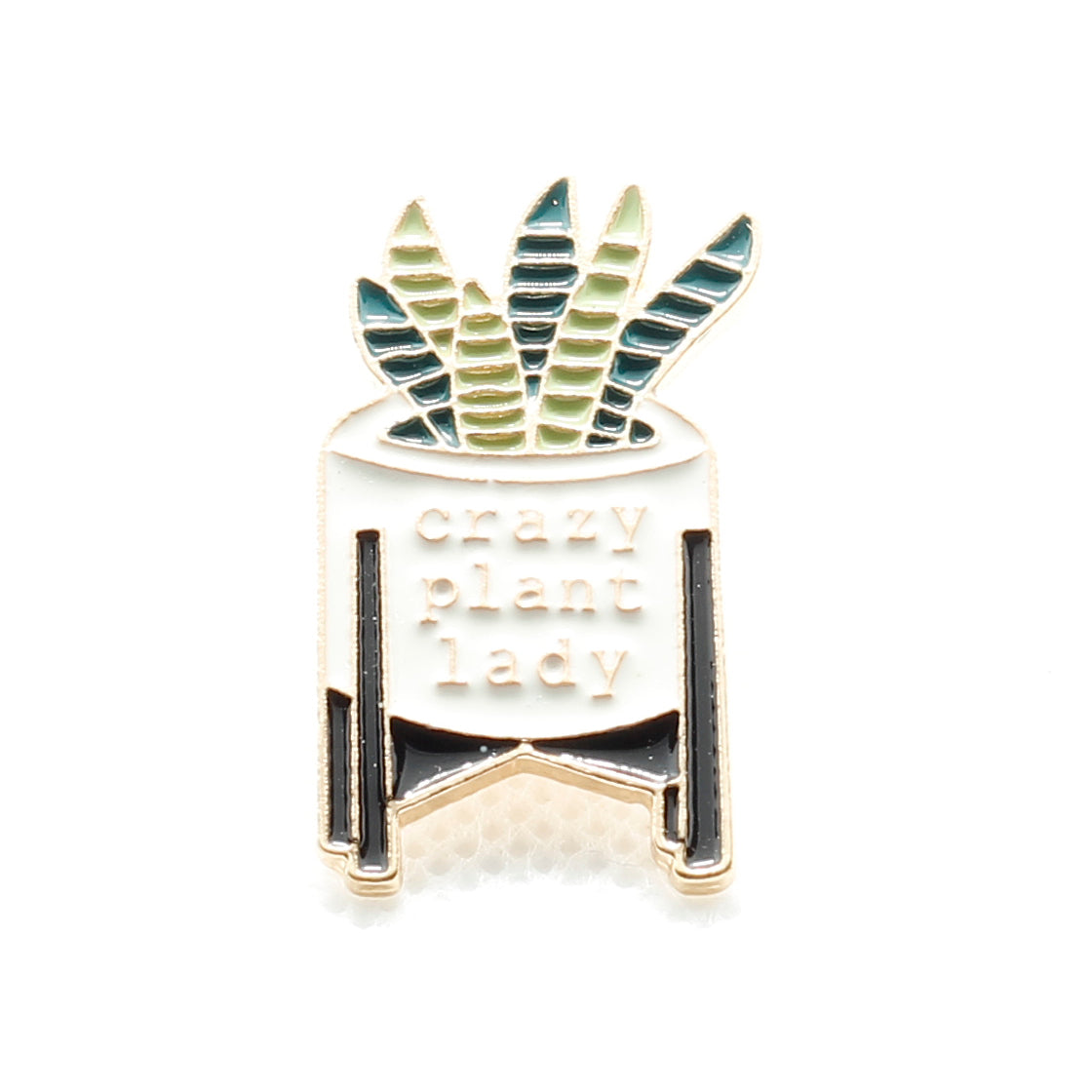 pot plant badge that reads crazy plant lady