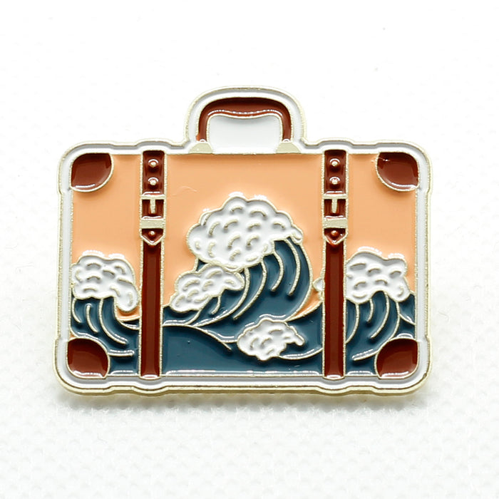 suitcase with Japanese style wave