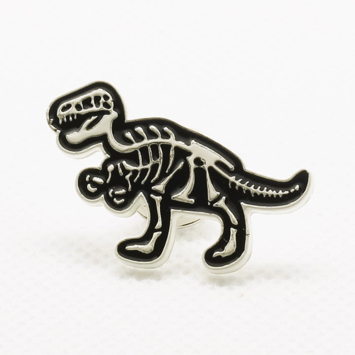 t-rex skeleton badge